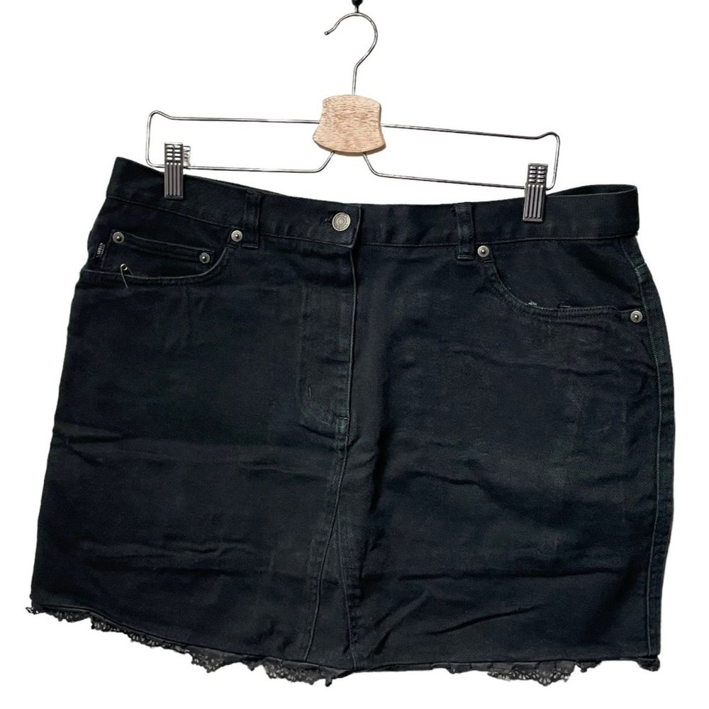 Women Jean Utility Apron Skirt Homemade Back out with a snap closure W16